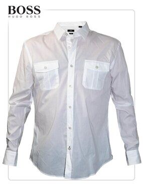 Hugo Boss Men's White Button Down Shirt (size  XL)
